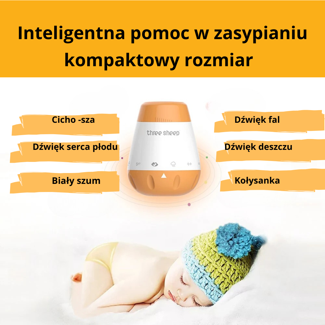 Uspokajający Kubek do Spania dla Dziecka z 6 Kojącymi Dźwiękami, Inteligentną Aktywacją Głosową i Ładowaniem USB – Idealny do Pokoju i Podróży