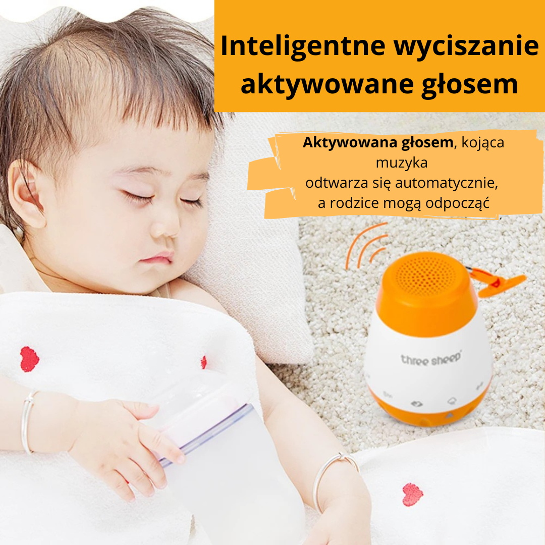 Uspokajający Kubek do Spania dla Dziecka z 6 Kojącymi Dźwiękami, Inteligentną Aktywacją Głosową i Ładowaniem USB – Idealny do Pokoju i Podróży