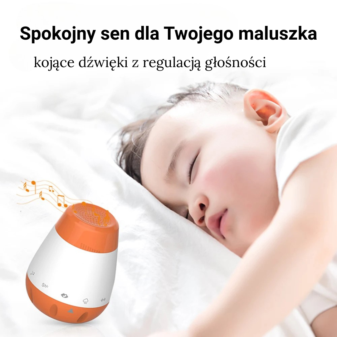 Uspokajający Kubek do Spania dla Dziecka z 6 Kojącymi Dźwiękami, Inteligentną Aktywacją Głosową i Ładowaniem USB – Idealny do Pokoju i Podróży
